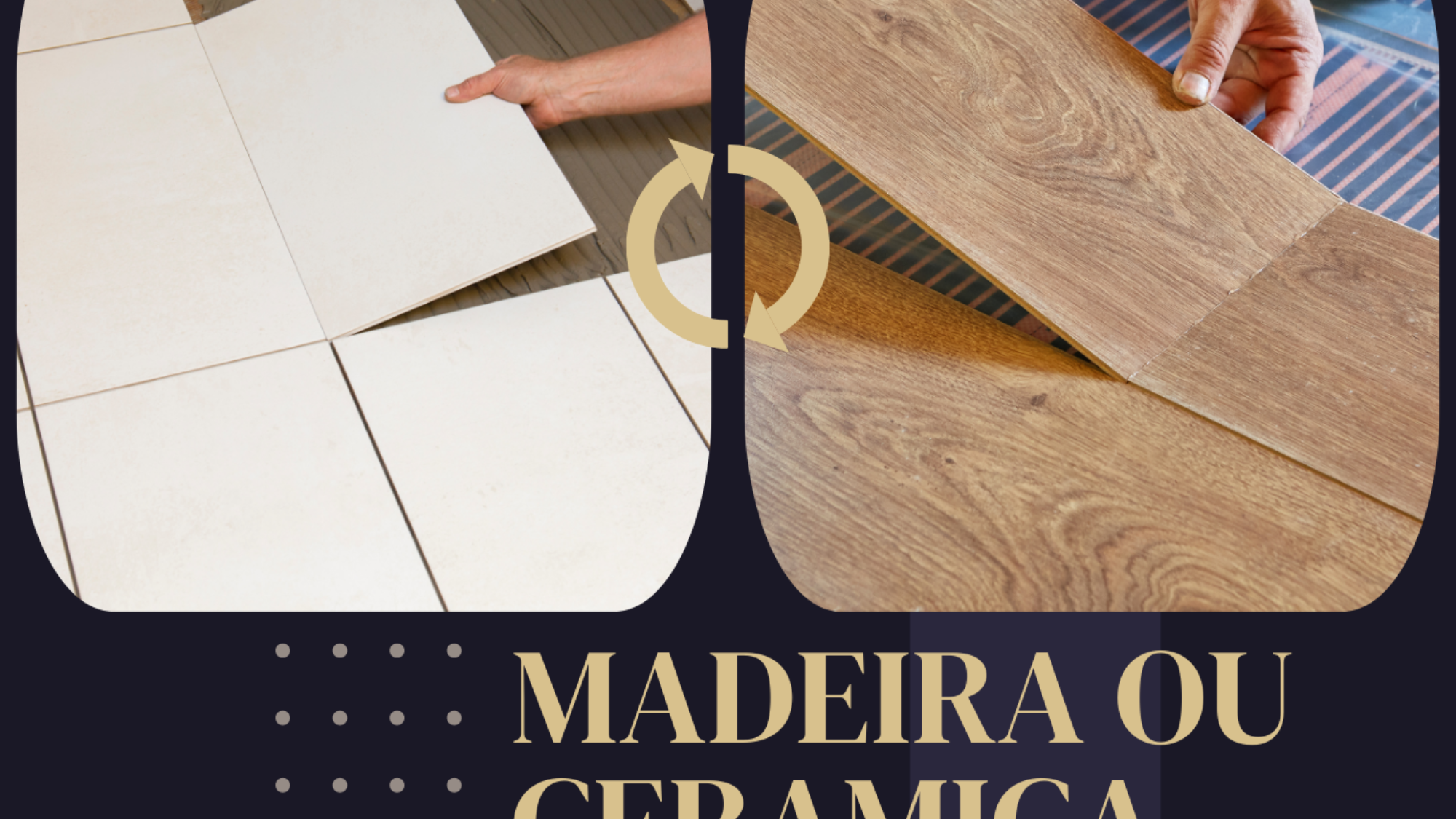 madeira ou ceramica .